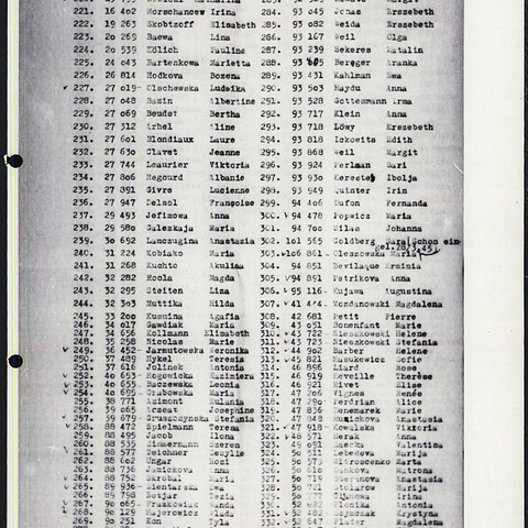 Originele 'Tausend Namen der Frauen von Genshagen' (Duizend namen van de vrouwen van Genshagen).