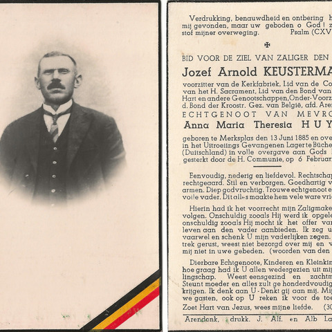 Bidprentje Jozef Keustermans